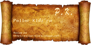 Peller Klára névjegykártya