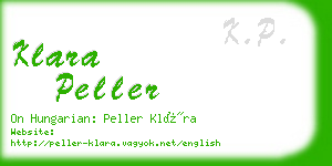 klara peller business card